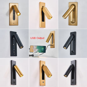 Bedside Reading Wall Lamp Nordic Modern LED Wall Light Embedded Design Sconces Indoor Lighting Room Decor For Bedroom Hotel