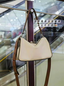 New 2025 Womens Tannery Leather Toast Bag Minimalist Hobo Boston Bag Underarm Bag Genuine Leather Casual Crossbody Bag