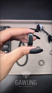 Gawung Cincin Titanium Hitam Pria Plat Tebal Premium Anti Karat CCTMD