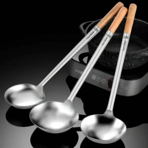 MOMIAN | Chef Long-handle Commercial Kitchen Spoons
