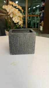 6 นิ้ว กระถางต้นไม้ ดินเผาเหลี่ยม กระถางลายขูด กระถางปลูกแคคตัสหรือต้นไม้ขนาดเล็ก