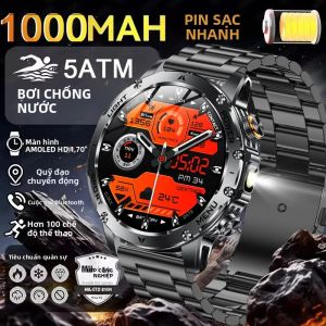 Đồng Hồ Thông Minh 1000mAh GPS Thể Thao Ngoài Trời Chống Nước Gọi Bluetooth Màn Hình AMOLED Thiết Bị Theo Dõi Sức Khỏe Dành Cho Xiaomi Android iOS