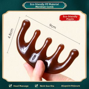 XIAOTIANLAI | Meditative Mahogany Wood Comb Mens Scalp Massage Tool Hair Care Shampoo Brush Anti-Hair Loss Head Therapy Massage Comb