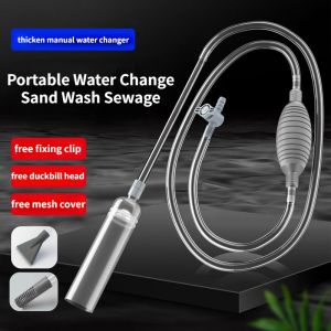 Fish Tank Water Exchanger Hose Siphon Replacement Pipe Water Pumping and Sand Cleaning Tools Manual Cleaning Fecal Aspirator