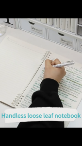 Binder Notebook Loose Leaf Notepad Spiral Refillable Notebook PP Detachable Thicken 60 sheets