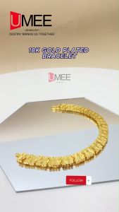 18K Gold Plated Bracelet Heart Design Jewelry Accessories For Women