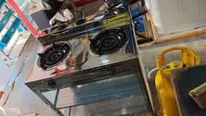 iSONIC 5.1kW Stainless Steel Double Burner Standing Gas Hob | ISB-1515SS (Gas Cooker Dapur Gas Gas Burner )