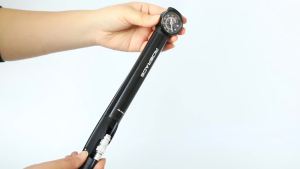 RIDERACE | Bơm Xe Đạp Hợp Kim Nhôm CNC 160PSI Có Đồng Hồ Đo - Máy Bơm Hơi Lốp Xe Bằng Tay Cho Van Schrader Presta Phụ Kiện Đi Xe Đạp