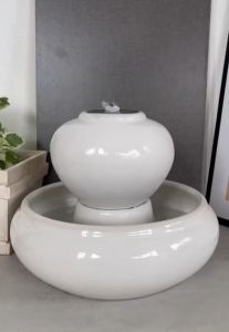 โอ่งน้ำพูดผสม ร่วมกัน ล้นเสริมมงคล สีขาวแถม พันคุณสมบูรณ์ สินค้าพร้อมส่ง