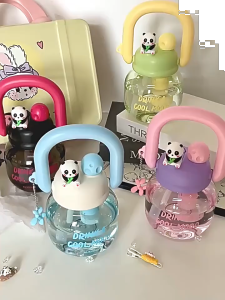 FSBTL019 Botol Minum Anak 2 in 1 Motif Panda Bisa Sedotan Dan Tuang Besar Anti Bocor BPA Free