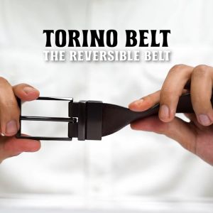 Reven Leather Jakarta - Torino Belt Ikat Pinggang Pria Kulit Sapi Men Belt Sabuk Pria Gesper Pria (Free Kotak+ Kartu Garansi) TALI PINGGANG MODEL REL OTOMATIS BIG SIZE