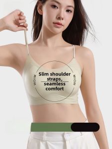 Miiow | Ultra-Thin Strapless Bra Womens Summer Cool Sensation Seamless Vest Style Breathable Anti-Sagging Underwear Fixed Strap Design