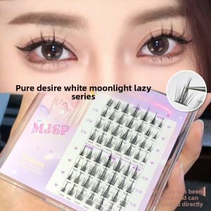MENGJIESHANGPIN | Natural Looking White Moonlight Fake Eyelashes 8 Rows Demon Woman Lazy Three-Step Series Artificial Mascara Beauty Tools