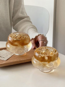 Creative Transparent Glass Cup for Home Use Female Design Sensation Small Artistic Beverage Juice Cocktail Coffee Cup