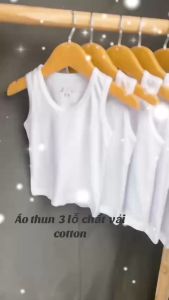 Áo thun 3 LỖ màu trắng cho bé vải cotton mềm mịn mặc rất mát bé mặc lên phom dáng đẹp _FANY