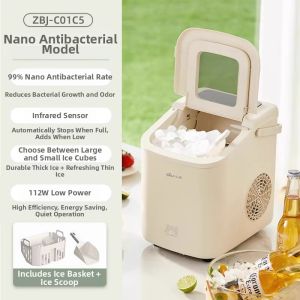 [China Plug Adapter Needed] Bear | Mini Small Ice Maker
