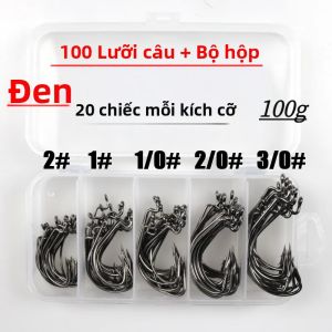 Bộ 1 Móc Câu Thép Carbon Cong Có Ngạnh Dùng Cho Cần Câu Lure Câu Biển Nhẹ Và Câu Trên Thuyền - Phụ Kiện Câu Cá Cần Thiết