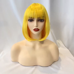 TẶNG LƯỚI - Tóc giả nữ nguyên đầu ngắn sợi tơ Hàn Quốc - TG53