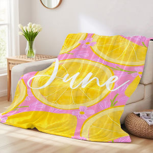 Beast Kingdom | Title June Lemon Bloom Flannel Luxury Blanket Lightweight And Comfortable Woolen Blanket Ultra-Fine Fiber