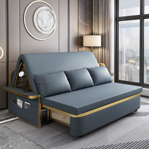 Sofa Bed Foldable with Storage Dual-use Modern Simple Sofa Small Apartment Leisure Living Room Single Double Seat Fabric Sofa