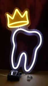 ป้ายไฟนีออน ฟัน ป้ายไฟอะคริลิค ป้ายไฟร้าน วัสดุคุณภาพสูง เสียบปลั๊กใช้ได้ทันที่ ประหยัดไฟ คุณภาพสูง