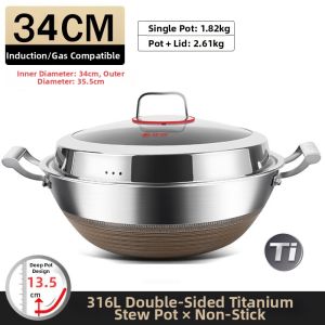 Nonstick 316 Stainless Steel Deep Pot