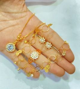Set Perhiasan Wanita Permata Xuping Lapis Emas Aksesoris Fashion 18K