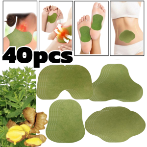 10/40pcs Ginger Heating Patch Set Natural Mugwort Pads for Neck Waist Foot Body Relaxation Stickers Moxibustion Herbal Patches