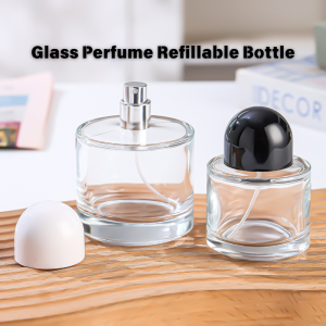 Empty Travel Perfume Atomizer 30ml Round Cap Small Spray Bottle DIY Perfume Leak-Proof Easy Refill Any Fragrance