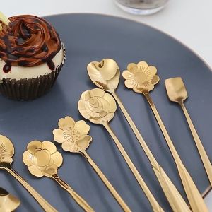 Bestella💗COD: Stainless Steel Sendok Kopi & Pengaduk Makanan dengan Pegangan Panjang