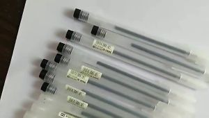 5PCS Frosted Gel Pen Muji Style 0.5mm Ballpen Full Needle Tube Stationery Carry Go