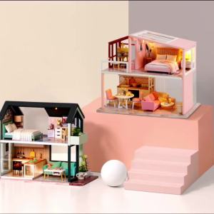 2024diy wooden doll house assembly building kit toys small houses kit decoration with furniture for childrens birthday gifts