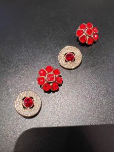 กระดุม Zircon สีสองตัวสำหรับฤดูใบไม้ร่วง/ฤดูหนาว เสื้อสเวตเตอร์ เสื้อคลุมขนสัตว์ เสื้อคลุมขนสัตว์ กระดุมผ้าฝ้าย