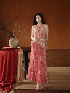 LINGQIAN | Sleeveless High-End Organza Halter Top