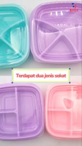 Kotak Tempat Makan 1300ml LUXI / Lunch Box Souvenir Ulang Tahun Bahan sangat tebal Merek Biggy BPA FREE