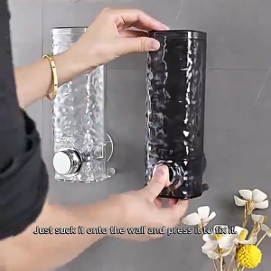 450ml Suction Cup Soap Dispenser Wall Mounted Shampoo Shower Gel Liquid Dispenser For Bathroom Kitchen Home