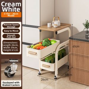 YIXUAN | Kitchen Narrow Gap Storage Rack Slidable