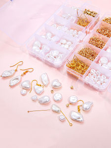 Handmade Baroque Pearl ABS Abnormal DIY Material Package Necklace Bracelet Earring Jewelry Accessories Craft Kit for Fashion