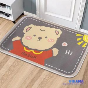 Thảm Thiền Họa Tiết Mèo Đáng Yêu VIKAMA Thảm Trang Trí Nhà Bằng Polyester Chống Trơn Trượt Chống Vết Bẩn Cho Phòng Ngủ Hành Lang Lối Vào Có Thể Giặt Bằng Máy