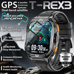 2025 NEW Smartwatch 5ATM Waterproof GPS Dual-Frequency tracking 1.96" AMOLED 530mAh Compass 170+ Sports Fitness Tracker cycling