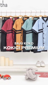 Baju Koko Anak Laki-Laki Lengan Pendek 2-10 Tahun Setelan Pakaian Anak Premium Model Koko Koki Cilik