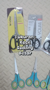 GUNTING KERTAS/KAIN KECIL SEDANG BESAR Gunting kertas gunting kain HARGA PER PCS kuat stainless