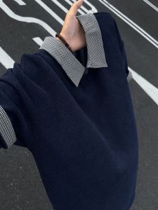 LIUBU | Áo Polo Gingham Họa Tiết Vảy Rồng Mỹ Cổ Điển