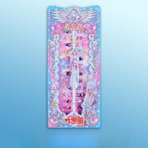 Toxic Free Nail Art Stickers for Girls Decorative Cartoon Frozen Princess Design Childrens Birthday Gift Small Size Shiny Shell