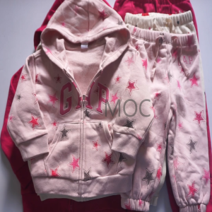 (7-20kg) Set áo khoác quần jogger nỉ bé gái 1-5Y vnxk xuất xịn ảnh thật (Bộ áo khoác quần nỉ cho bé bbgp bgp)