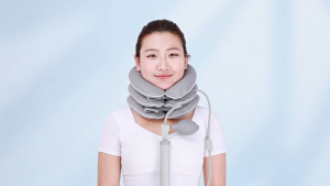 Quick Inflate Air Cervical Collar Brace with Built-in Pump - Comfortable Neck Support for Injury Recovery