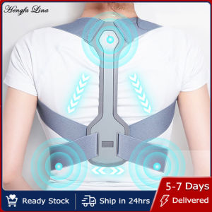 Hengfa Lina Back Posture Corrector Clavicle Lumbar Spine Straight Strap Shoulder Support Brace Corset Bone Pain Relief Belt Body Health Care