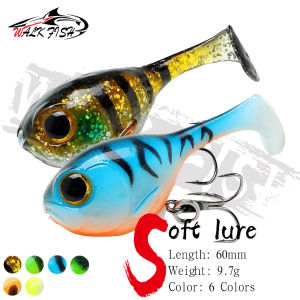 WALK FISH 1Pcs 60mm 9.7g Soft Lure High Quality Hook Balloonfish Deraball For All Fish Artificial Silicone Bait Sea Fishing Bass