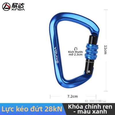Xinda | Khóa Carabiner Chữ D Tự Động Chịu Lực Chuyên Dụng Cho Leo Núi
