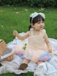 Tutu Skirt Baby Girl Summer Super Fairy Princess Tulle Tutu Dress Little Girl Cute Sweet Mesh Slip Dress